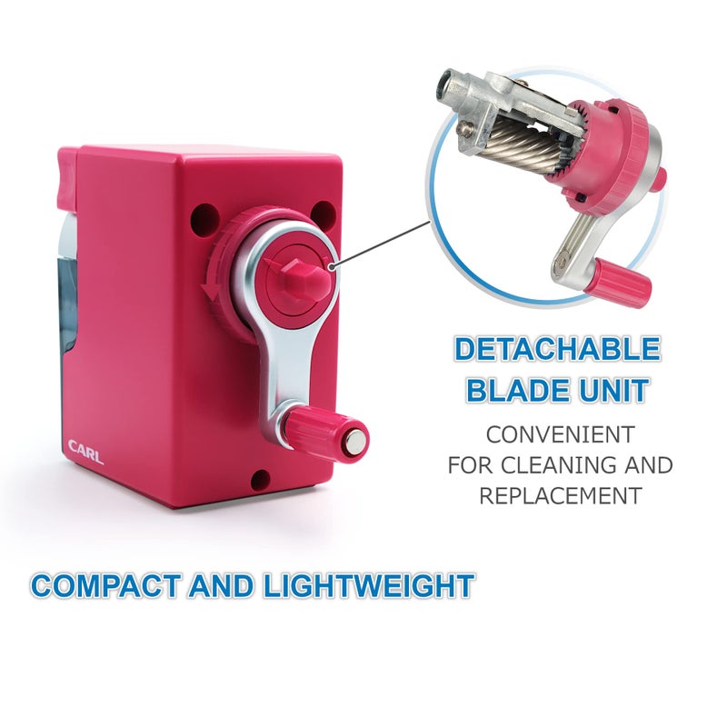 CARL, Coloris Pencil Sharpener, CP-100A-P, Pink - Image 3